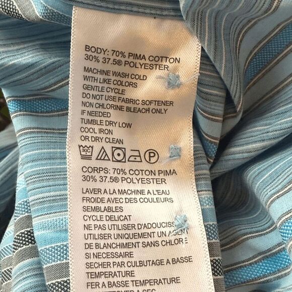 Tommy Bahama Men's Stripe Long Sleeve Pima Cotton Button Up Shirt Multicolor XL - Picture 5 of 7